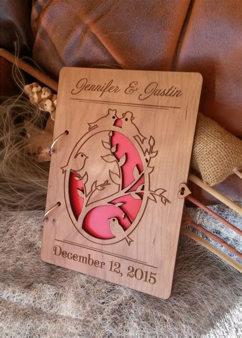 Wood Guest Book Rustic Wedding Guest Book Wooden Guestbook - Etsy