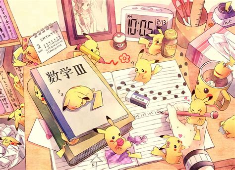 Pikachu, pretty, table, lovely, books, book, bonito, pokemon, adorable, sweet, HD wallpaper | Peakpx