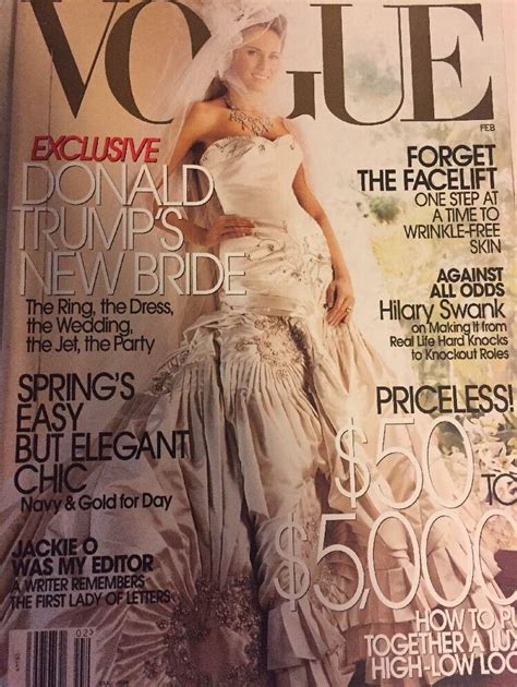 Melania Trump Vogue Magazine Cover Feb 2005 Donald Trump Memorabilia ...