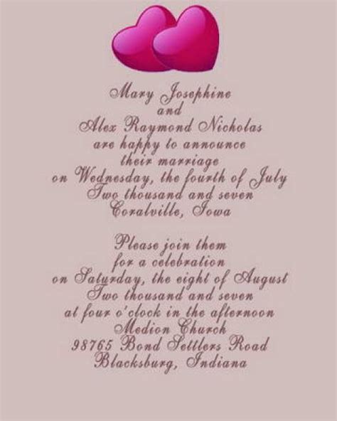 Wedding Pictures Wedding Photos: Pictures of Wedding Invitation Wording ...