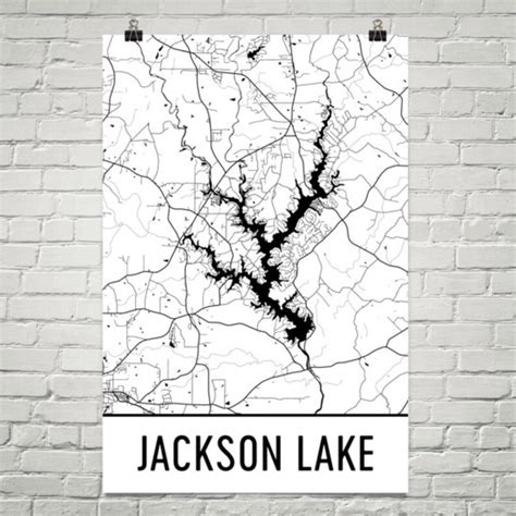 Jackson Lake Georgia Jackson Lake GA Jackson Lake Map - Etsy