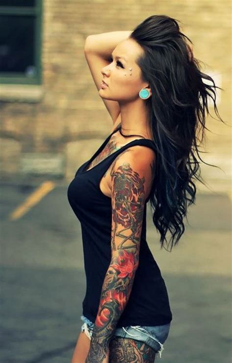 40+ Cool and Pretty Sleeve Tattoo Designs for Women | Styletic