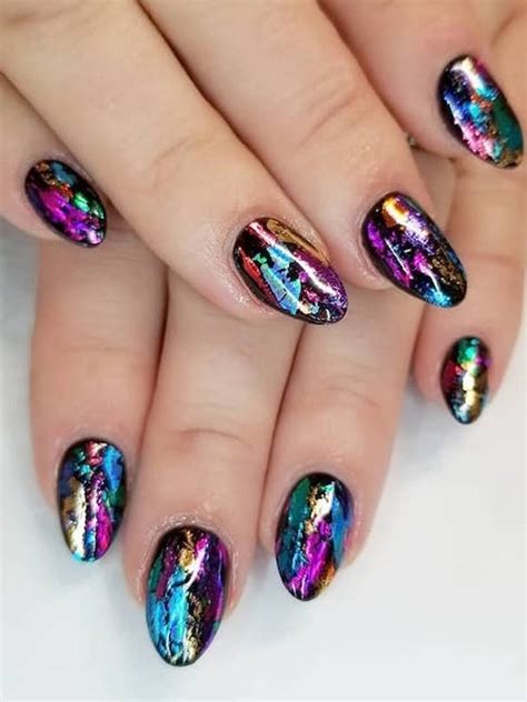 13 Foil Nail-Design Ideas for a Shiny Spring Mani - Brit + Co