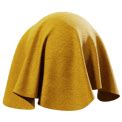 Mustard Smooth Velvet Upholstery Fabric Texture, Yellow - Poliigon