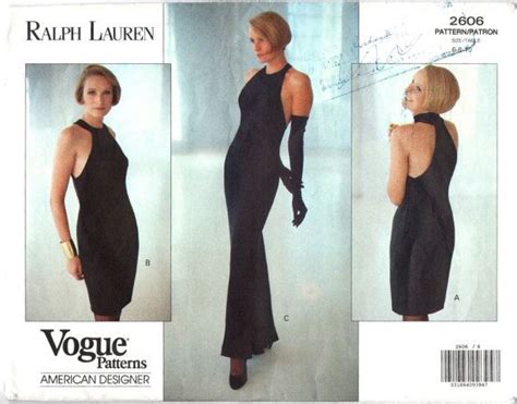 Ralph Lauren cocktail dress Vogue American by PatternVault, $10.00 Vogue Dress Patterns, Vintage ...