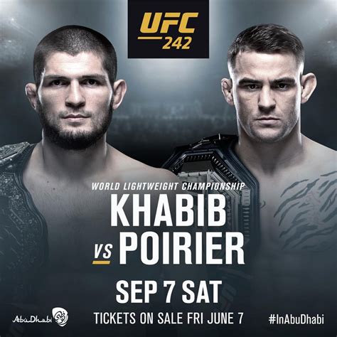 UFC 242 Poster June 09, 2019 MMA Photo