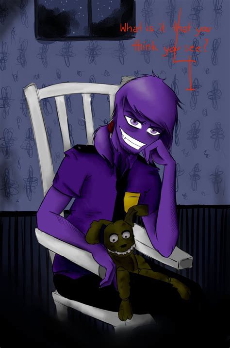 What is it that you think you see? FNAF 4 trailer | Purple guy, Anime, Fnaf