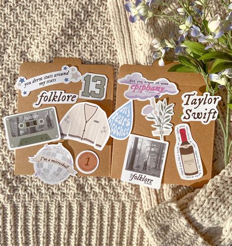 Taylor Swift Inspired Folklore Sticker Pack 13 pc BONUS | Etsy