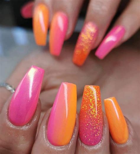 Pin by Jenifer Williams on nails | Neon glitter nails, Ombre acrylic nails, Neon nails