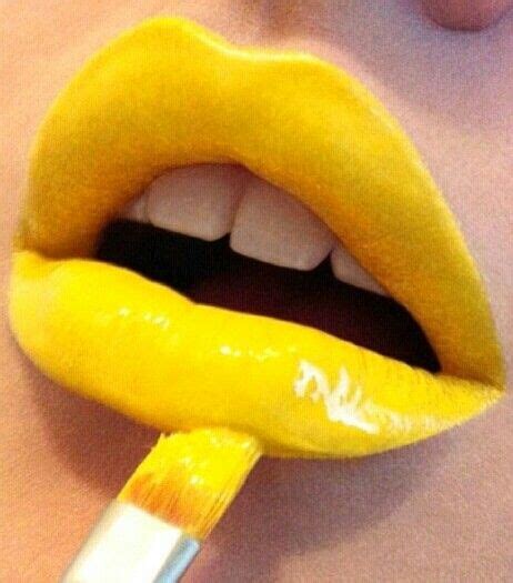 Yellow Lips!! | Yellow lipstick, Rainbow lipsticks, Edgy lipstick