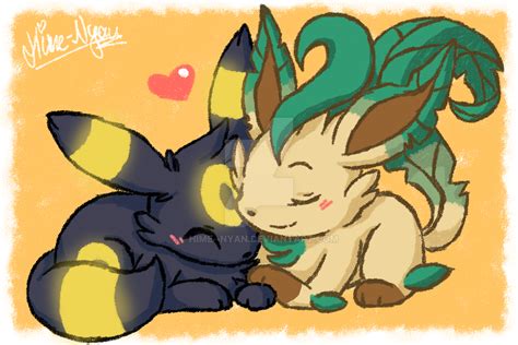 Umbreon and Leafeon by Hime--Nyan on DeviantArt