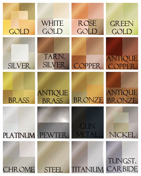 metal color references