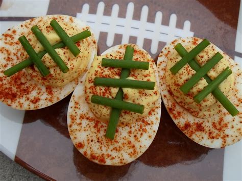 Happier Than A Pig In Mud: Football Deviled Eggs