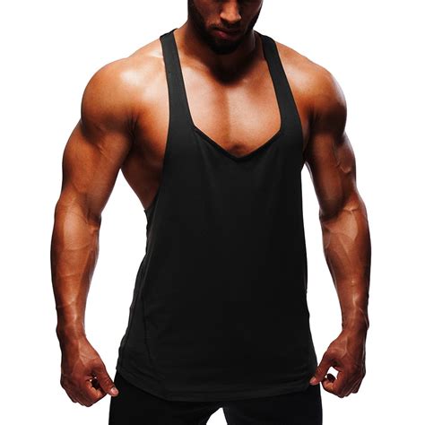 Fashion bodybuilding stringer tank top men fitness vest muscle guys ...