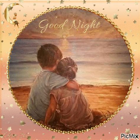 Good Night Boy Or Girl, Hugs, Beach Sunset, Stars And Moon, Good Night ...