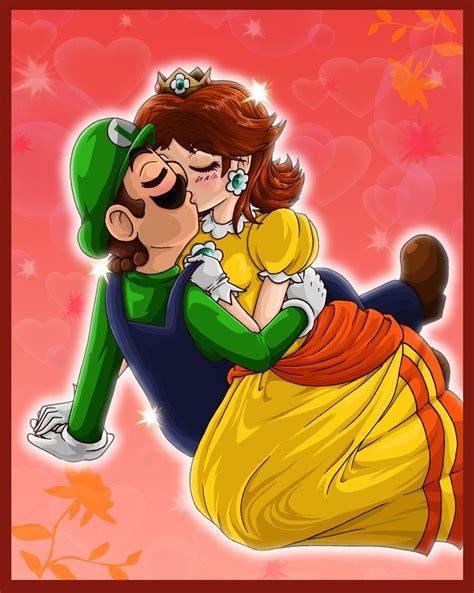 A Kiss for my Flower by lunar-maiden on DeviantArt in 2023 | Luigi and daisy, Super mario art ...