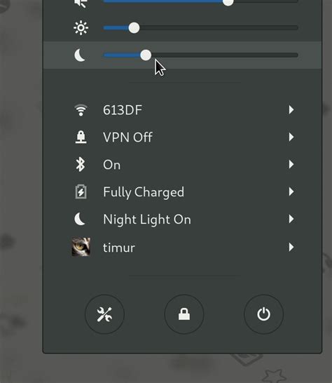 Night Light Slider - GNOME Shell Extensions
