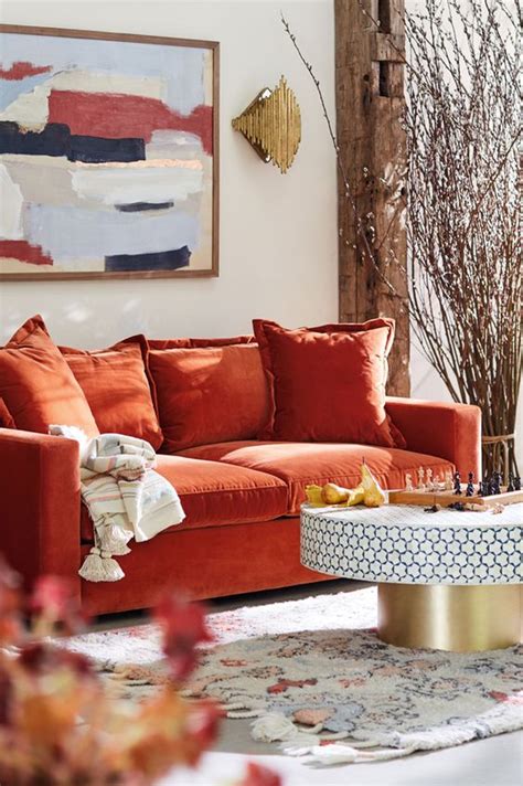 45 Refined Orange Sofas For A Bold Color Statement - DigsDigs