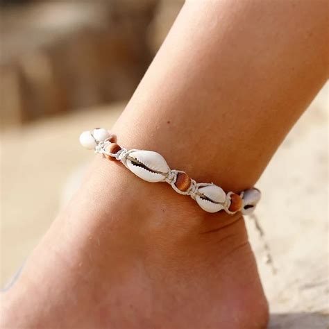 Handmade Natural Shell Chain Anklets For Women Ankle Bracelets Foot Jewelry Accessories-in ...