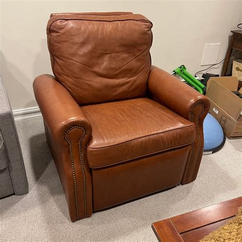 McKinley Leather Recliner | Chairish