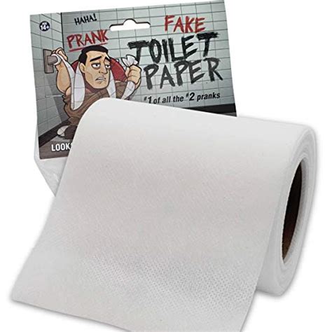 'No Tear' Funny Prank Toilet Paper - Impossible to Rip -Fake Novelty Stuff for Adults and Kids ...