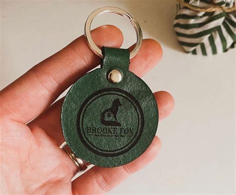 Business Logo Keychain Custom Leather Keychain - Etsy