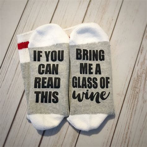 Wine Socks If You Can Read This Bring Me Wine Socks Gift - Etsy