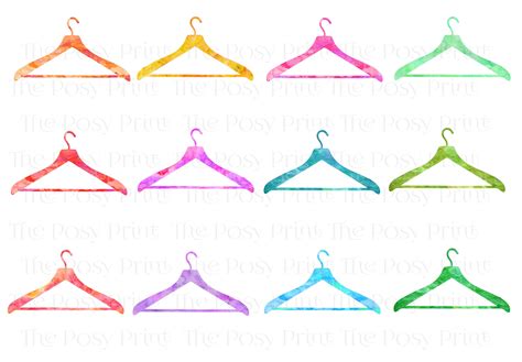 Clothes Hanger Clipart Watercolor Coat Hanger Printable | Etsy