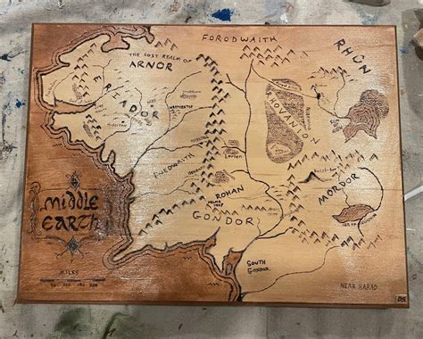 Custom Hand-made Wood Burning Map - Etsy