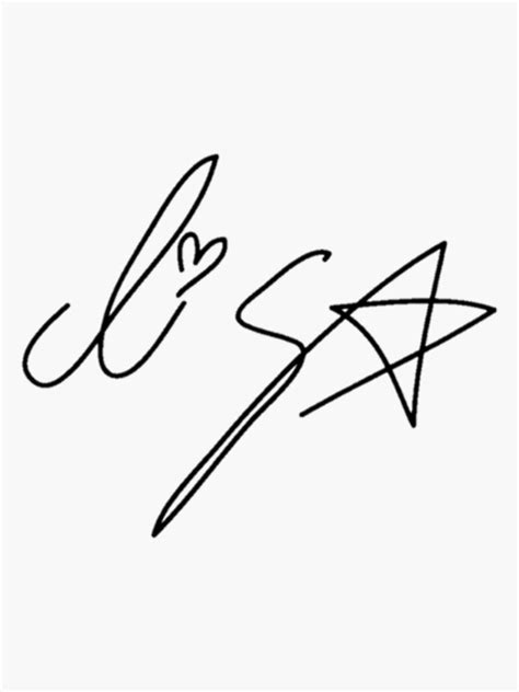 "Blackpink Lisa Signature Sticker" Sticker for Sale by Lillirosee | Redbubble