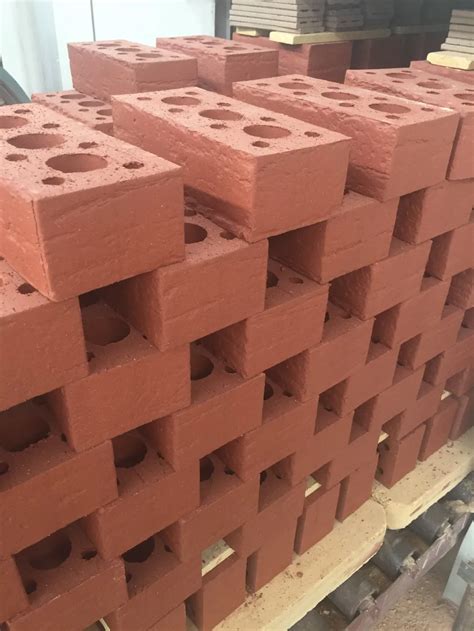 Red Construction Block Bricks For Exterior Wall Decor - Buy Block ...