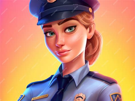Premium AI Image | Police Officer Cartoon Character