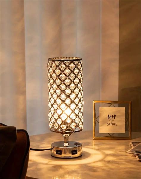 Bedside Table Lamp Bulb Nightstand Lamps Usb Ports K9 - Temu