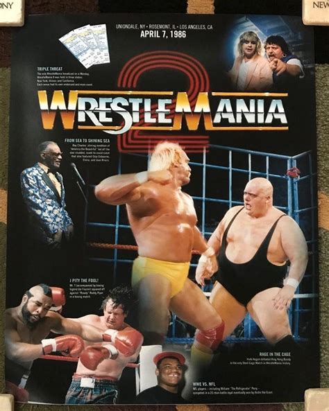 WWE WWF Wrestlemania 2 Poster 16x20 #Wrestling #WWE #WWF | Wrestlemania, Wrestlemania 35, Wwe