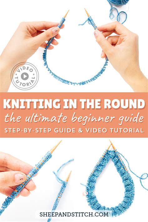 Knitting in the Round with Circular Needles for Beginners - Sheep and Stitch | How to start ...