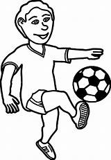 Soccer Playing Football Children Coloring Page  Wecoloringpagecom sketch template