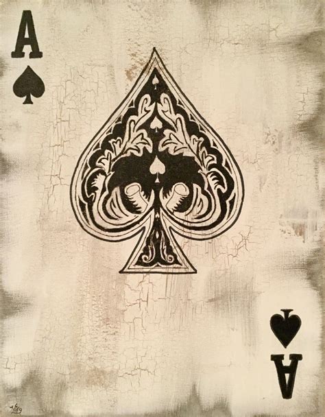 Ace of Spades Art Deck Playing Cards Painting Original | Etsy | Ace of spades, Ace card, Playing ...