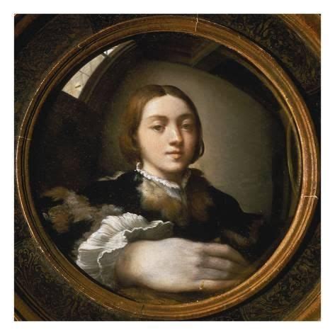 Giclee Print: Self-Portrait in a Convex Mirror Art Print by Parmigianino : 16x16in Convex Mirror ...