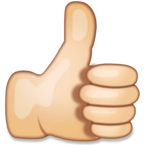 Download Thumbs Up Hand Sign Emoji | Emoji Island