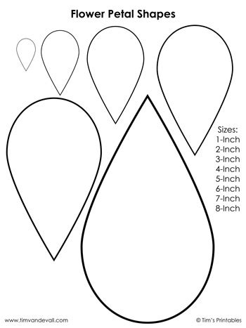 Free Printable Flower Petal Template Pattern | Best Flower Site