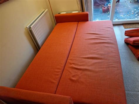 Ikea FRIHETEN 3 Seater Sofa Bed with Storage - Orange ️ | eBay