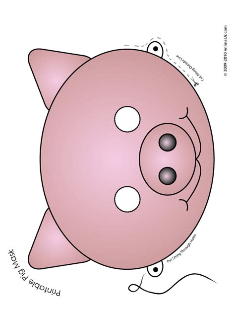 Pig Printable Mask - Hakuchuumu