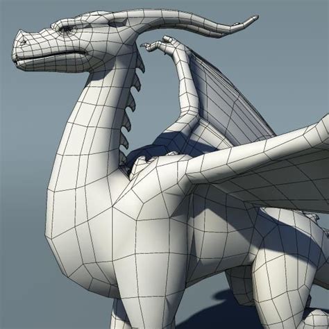 Dragon Low Poly Base Mesh | Low poly, Low poly character, Character ...