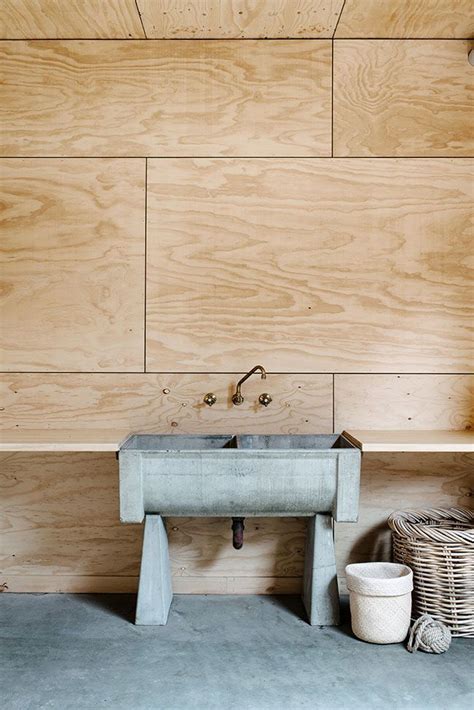 Beautiful coastal retreat - Nordic Design | Plywood interior, Plywood wall paneling, Plywood walls