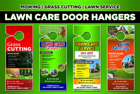 Do lawn care door hanger design by Dinujakg | Fiverr