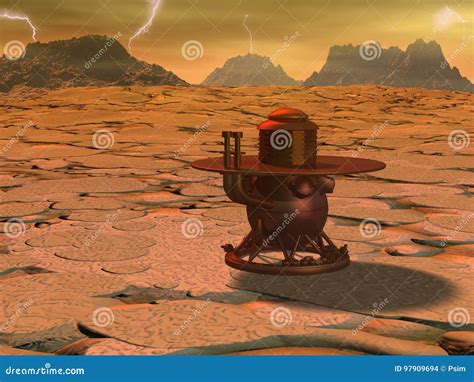 Venus landing stock illustration. Illustration of surface3d - 97909694