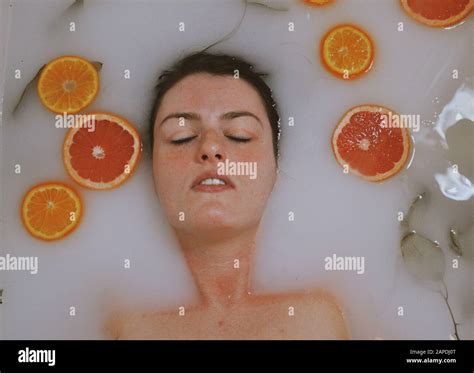 Floating in a Milk Bath Stock Photo - Alamy