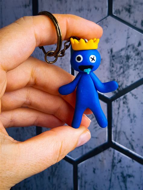 Keychain with character from the game Roblox rainbow friends Minecraft ...