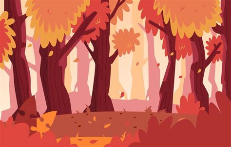 Forest Scenery In Autumn 3106107 Vector Art at Vecteezy