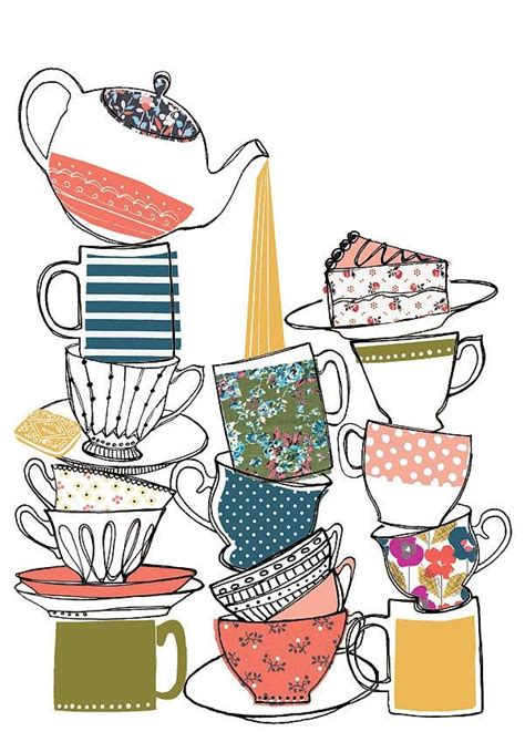 Pin by Iriska on kunst(ig) | Tea illustration, Tea art, Tea cups vintage